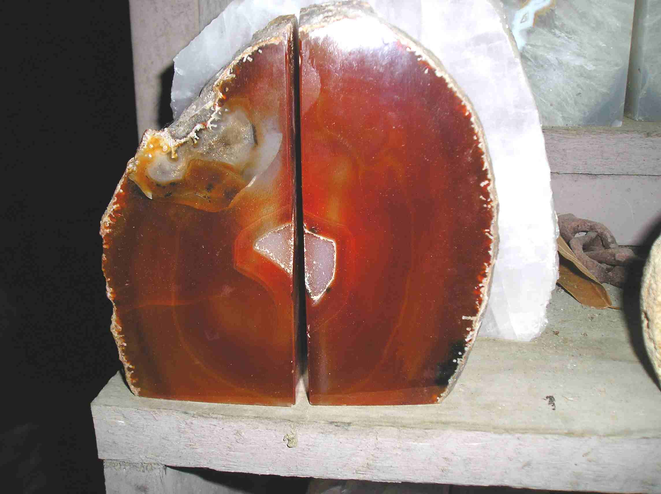 Cut Agate Bookend